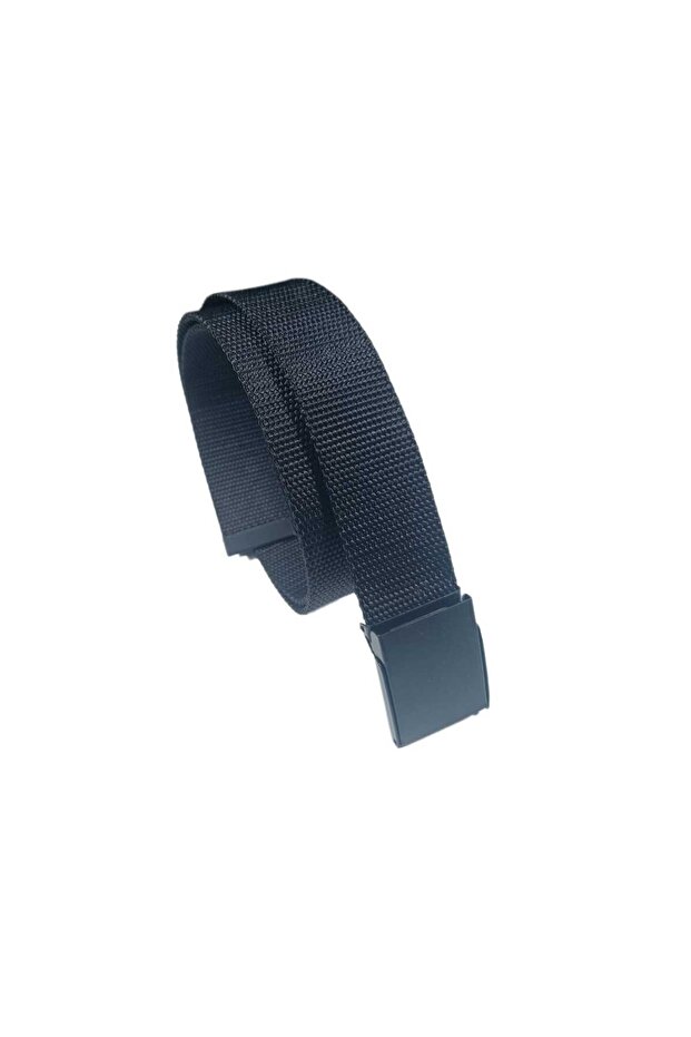 Unisex Black Cloth Sports Belt Canvas