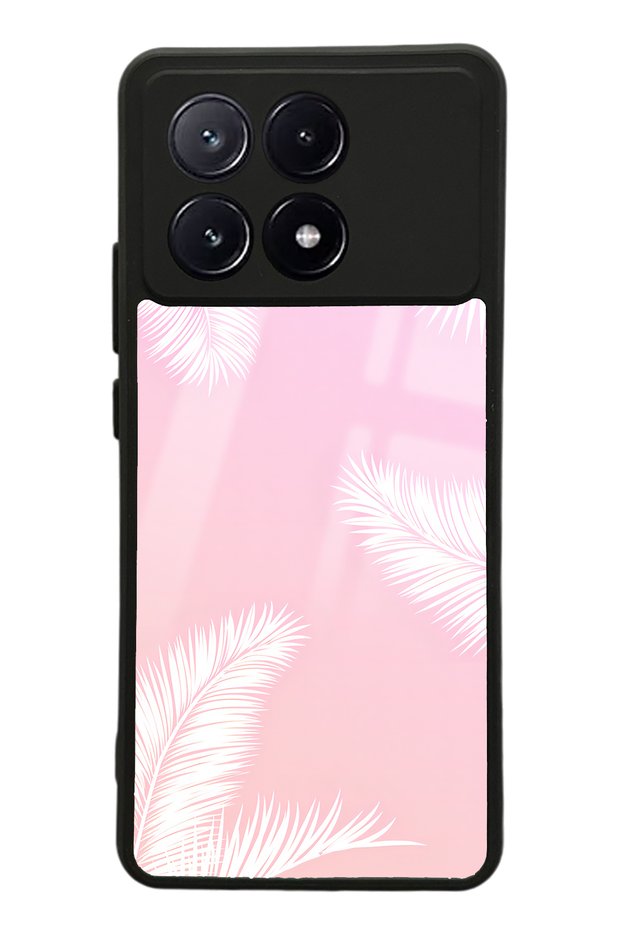 Xiaomi Poco X6 Pro White Palm Design Glossy Phone Case