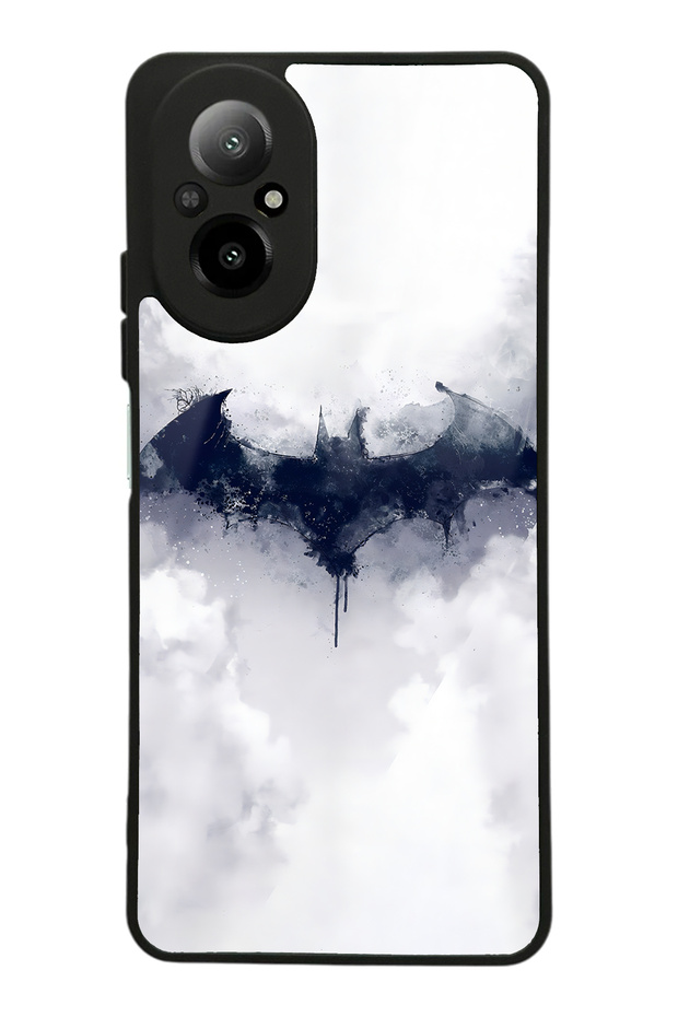 Oppo Realme 12 Lite White Batman Design Glossy Phone Case