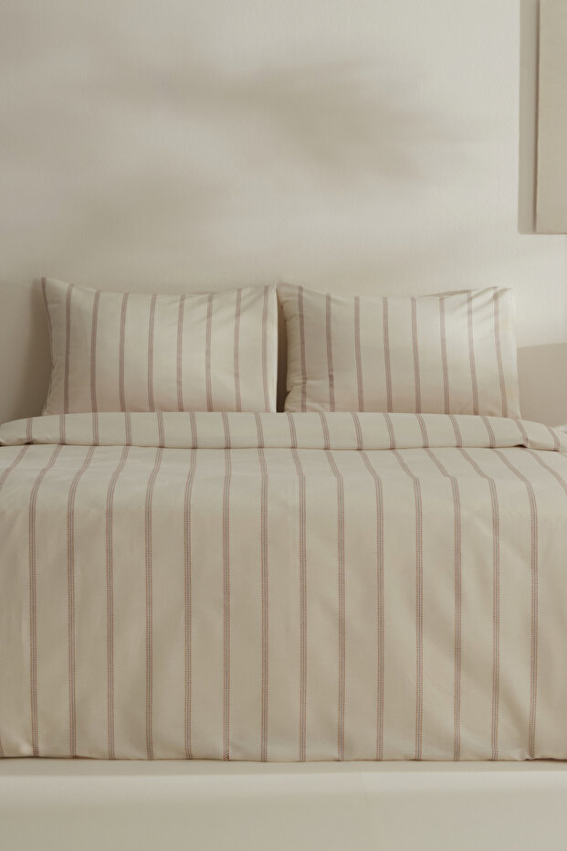 Keos Double Yarn-Dyed Duvet Cover Set White