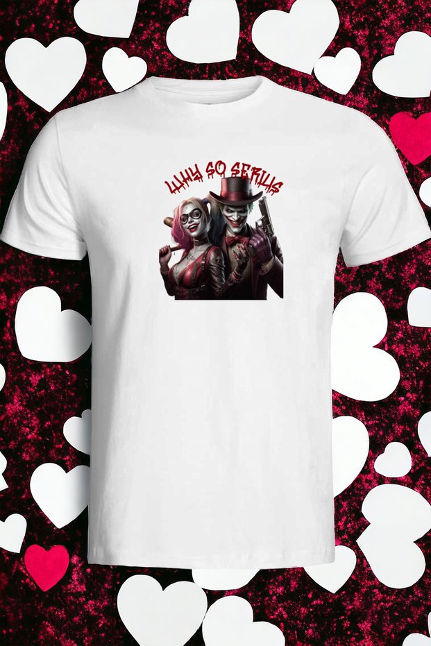 Joker&Harley Quinn Special Collection White T-Shirt Tee