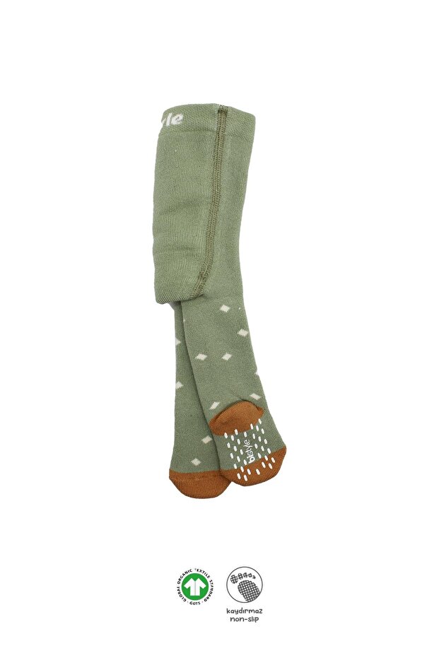 Bistil Organic Polka Dot Non-Slip Towel Baby Pantyhose