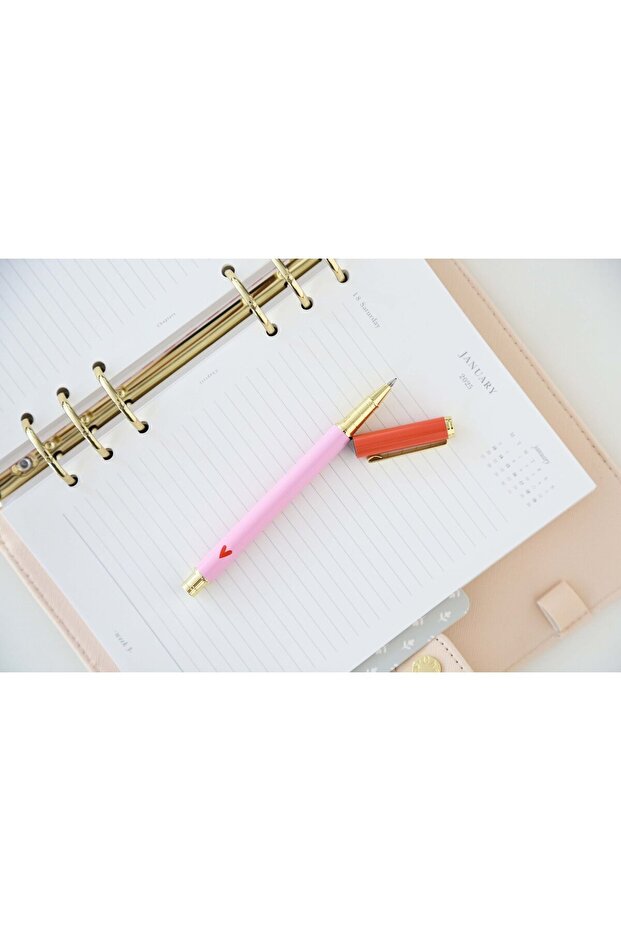 Premium Roller Pen, Pink & Orange - 3
