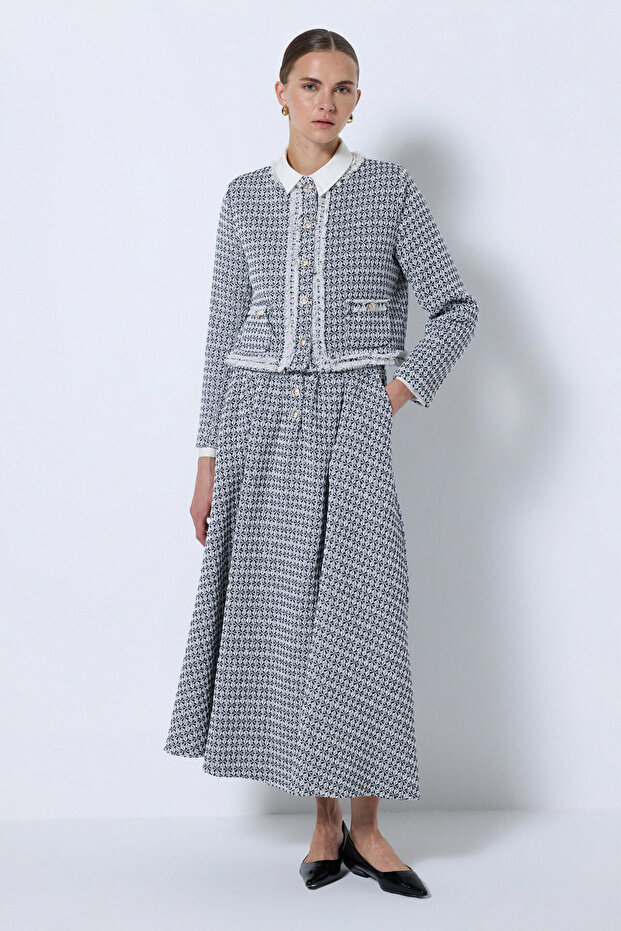 JACKET SKIRT TWEED SET