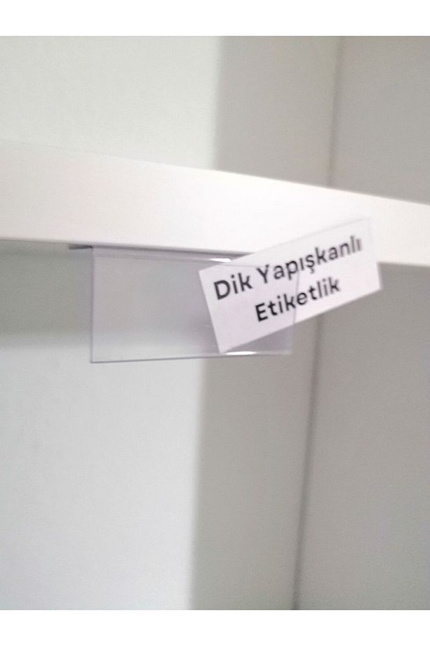 10 Adet Pvc Etiketlik Raf Önü Dik Yapışkanlı 5x2 Cm Vitrin Etiketliği, Raf Önü Etiketlik İsimlik 2 - 5