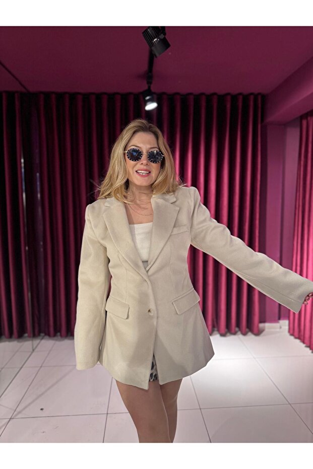 7362 Kaşe Ceket Taş - 4