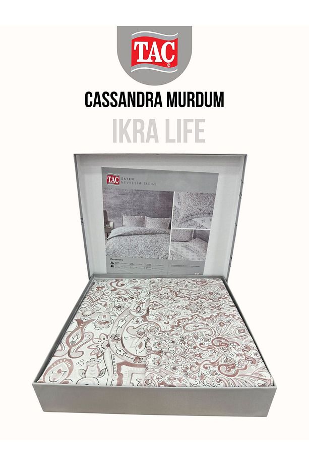 Cassandra mürdüm Saten Çift Kişilik Nevresim Takımı - 2