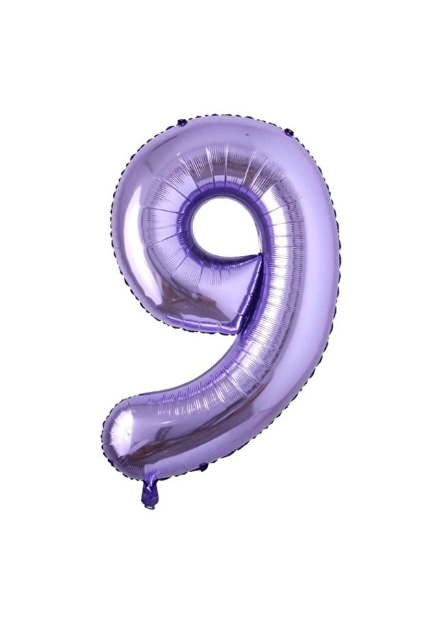 Purple Color 9 Figures Foil Balloon 100 cm