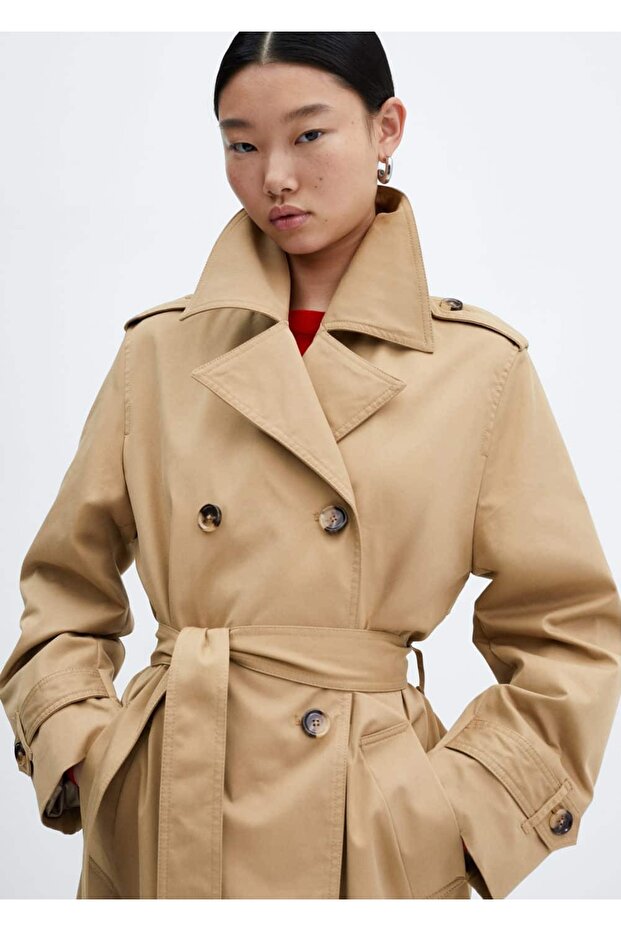 Çift düğmeli trençkot - 7