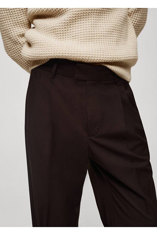 Regular kesim pensli pantolon - 8