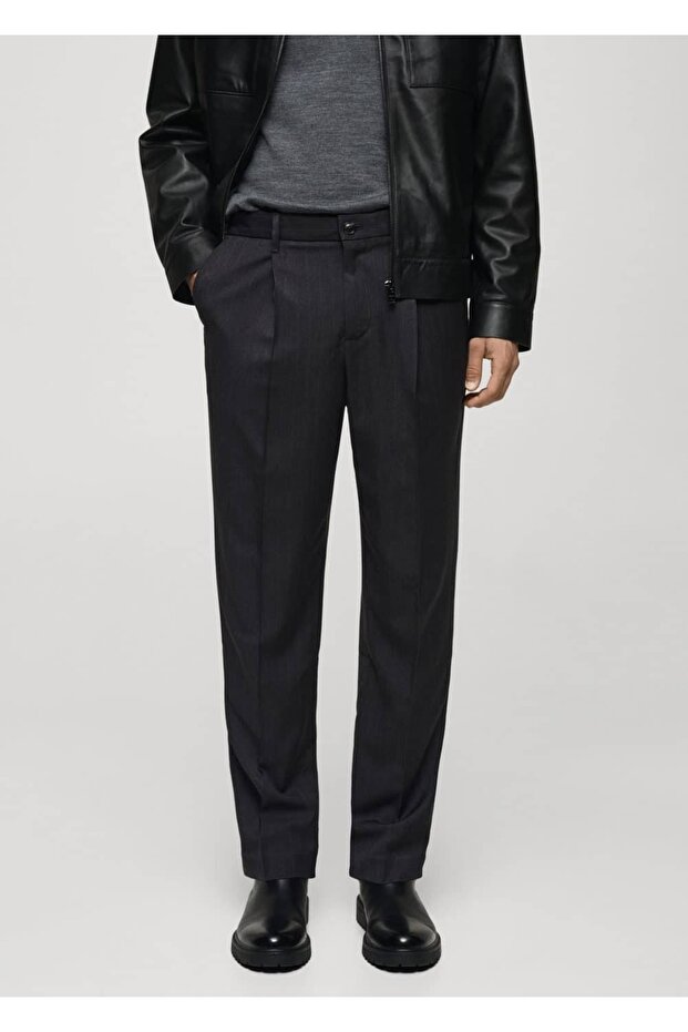 Regular kesim pensli pantolon - 1