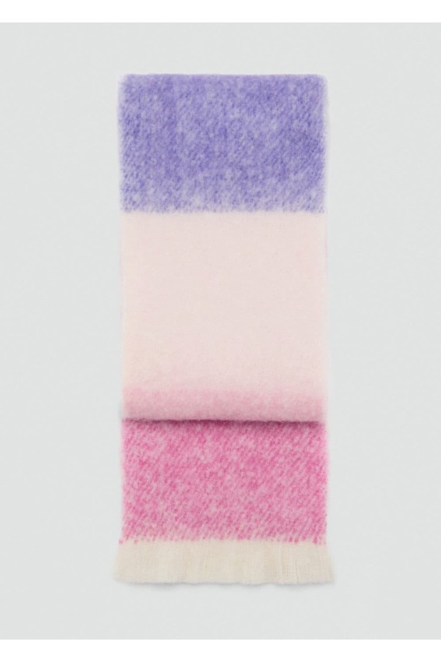 Eșarfă cu ciucuri multicolore - 2