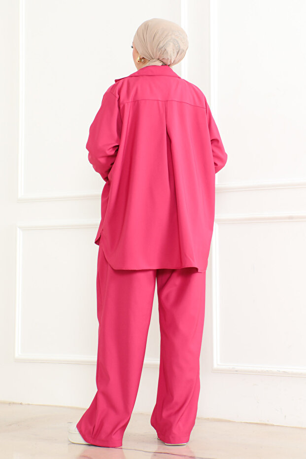 Large Size Jacket and Pant 2-Piece Set - 8