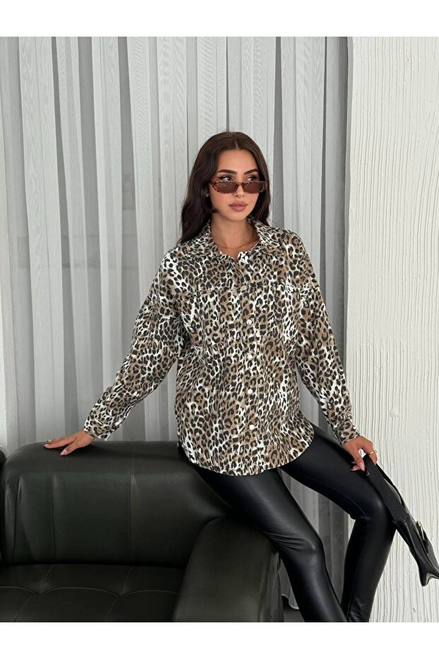 سترة جبردين بنقشة الفهد - 1