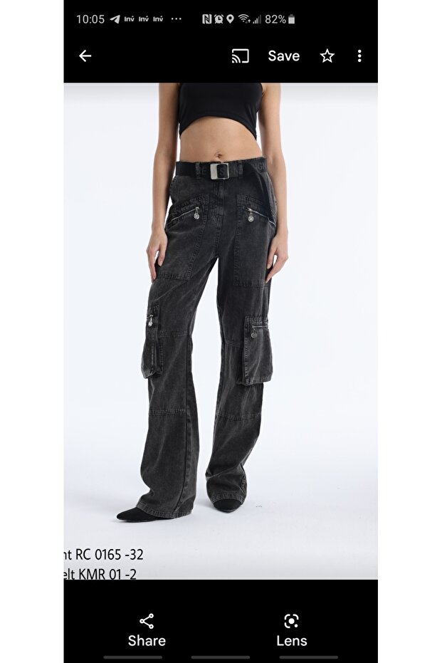 RE DESIGN 4 Fermuar Kargo Pantolon - 1