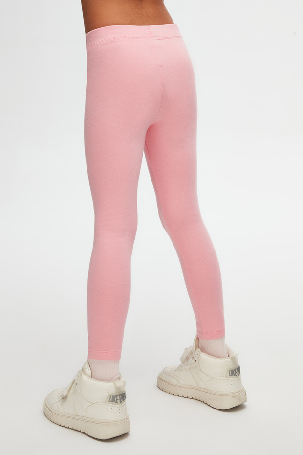 Pembe Basic Kız Çocuk Kışlık Tayt - 4