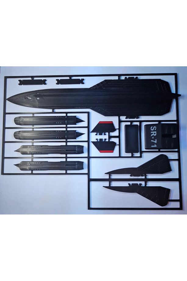 SR-71 Blackbird Uçak Kit Kart – Renkli 3D Baskılı Montajsız Model - 2