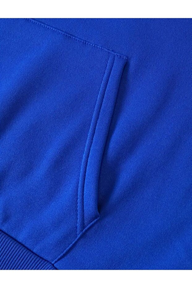 سويت شيرت أسود مطبوع كبير الحجم بخيطين - 3