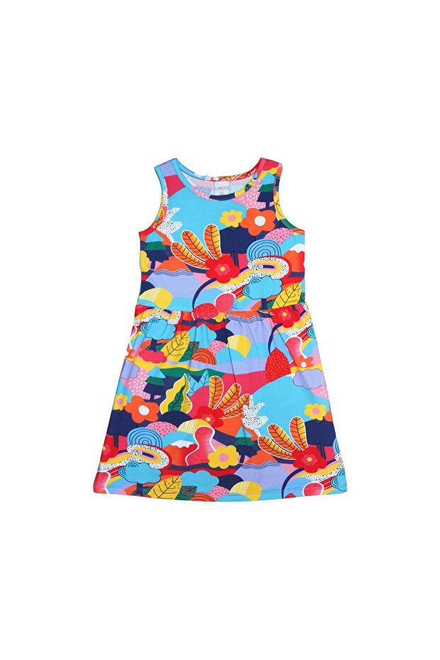 Sunny Garden Girls' Patterned Sleeveless Dress