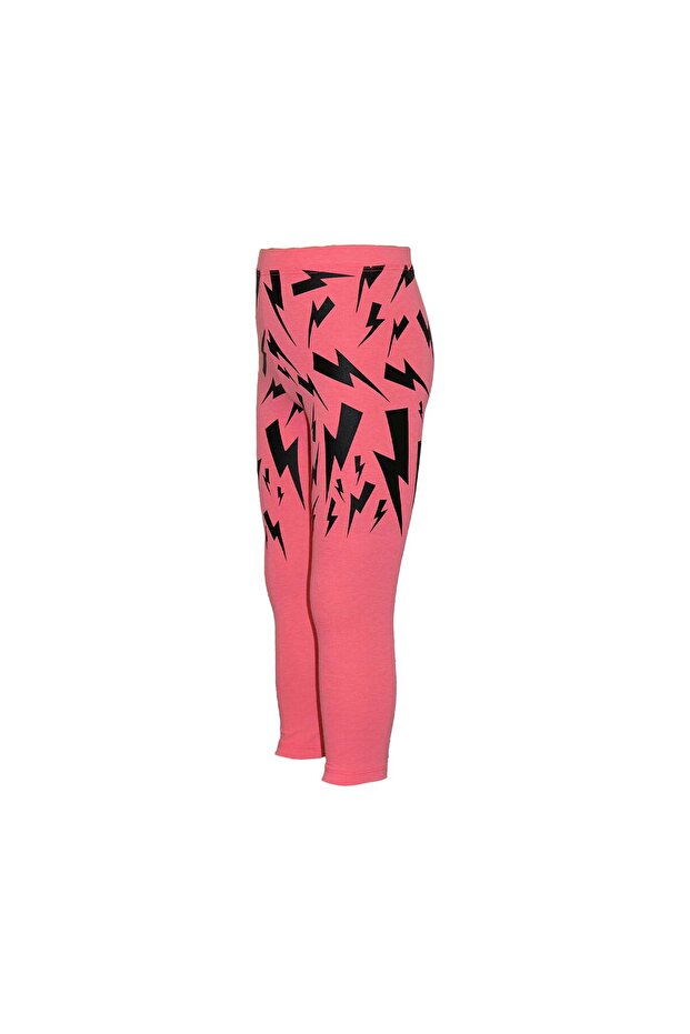 Phosphor Fuchsia Lightning Printed Girls' Seasonal Tights