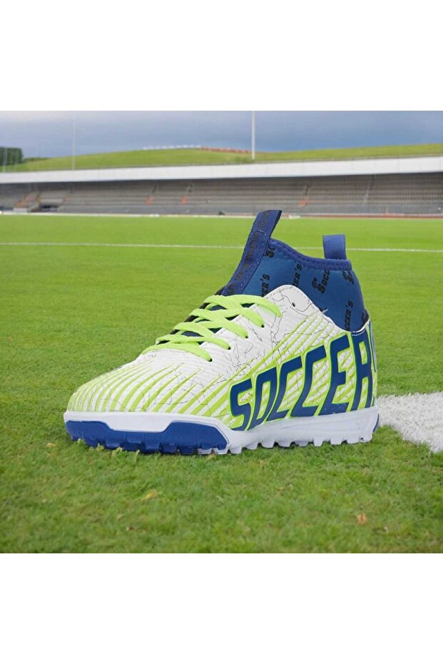 Super Mercury Bilekli Çorapl erkek Halısaha Çivisiz Futbol Spor  yetişkin çocuk spor ayakkabı - 4