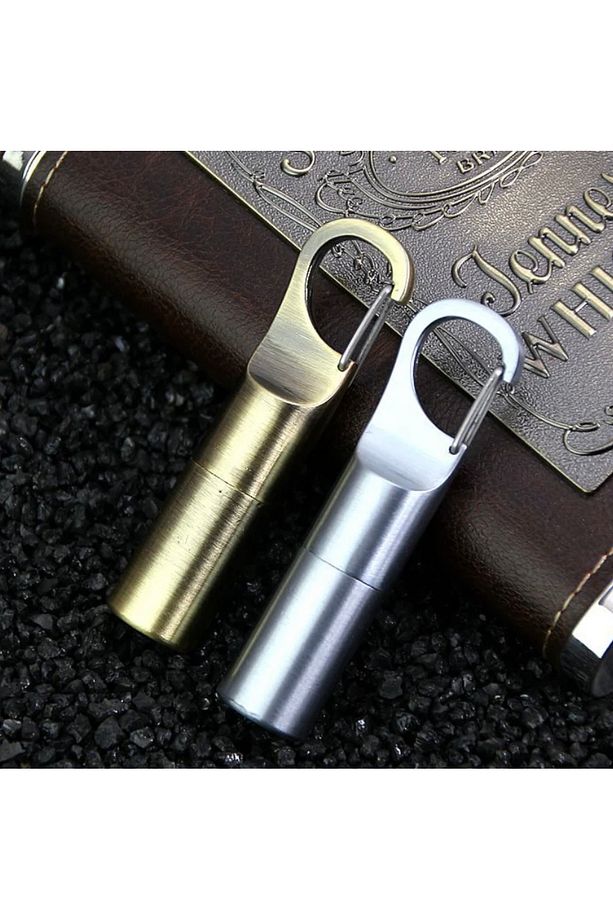 Edc outdoor kamp su geçirmez mini çakmak anahtarlık kapsül çakmak - 3