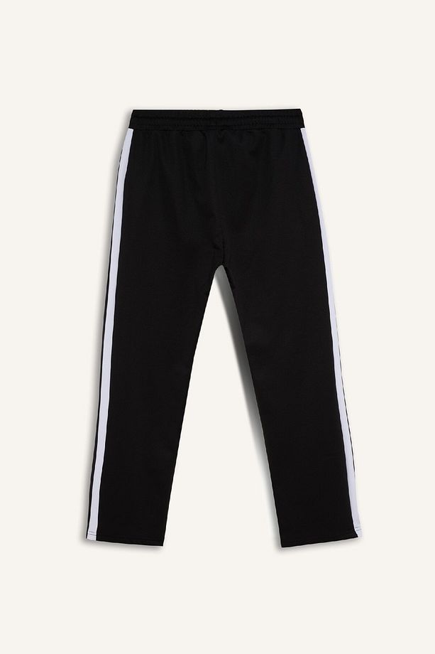 Fit Sporcu Eşofman Altı Standart Fit Standart Paça Skuba Dalgıç Kumaş Beli Lastikli Düz Paça - 3