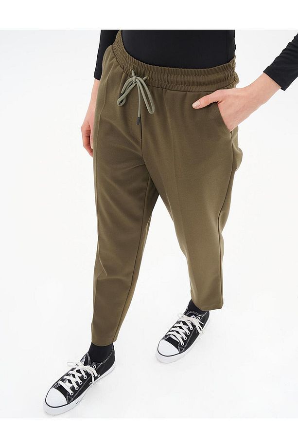 Duble Paça Havuç Pantolon Haki - 7