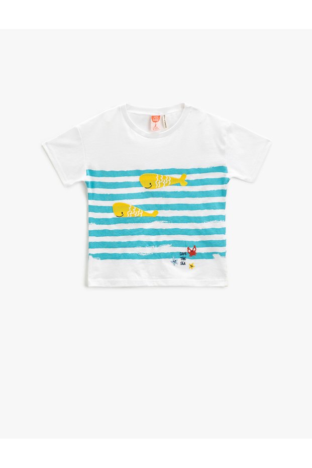 Baby Boy Ecru T-Shirt 3SMB10137TK