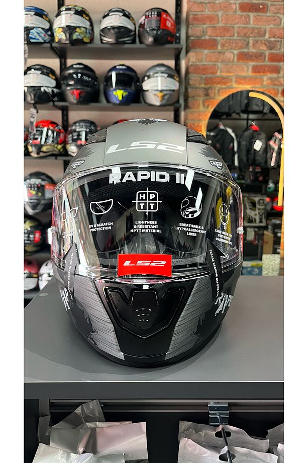 RAPID 2 CIRCLE MAT SİYAH-KIRMIZI KASK - 1