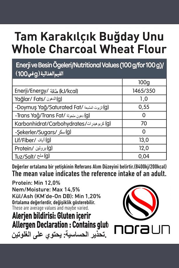 Tam Karakılçık Buğday Unu 1 Kg 10 Adet (VEGAN) - 2
