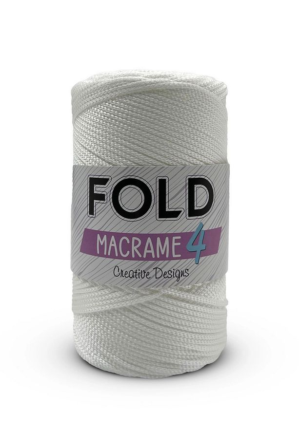 Polyester Makrome No:4 - 01 Beyaz Polyester Makrome Ipi 2 Mm - 200 gr - 230 M Supla Ip Çanta Ipi - 1