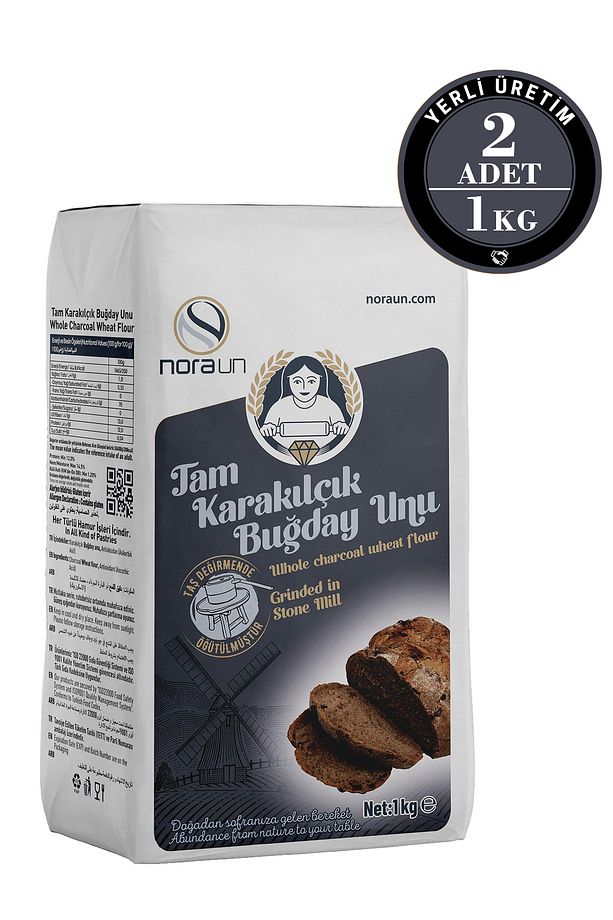 Tam Karakılçık Buğday Unu 1kg 2 Adet (VEGAN) - 1
