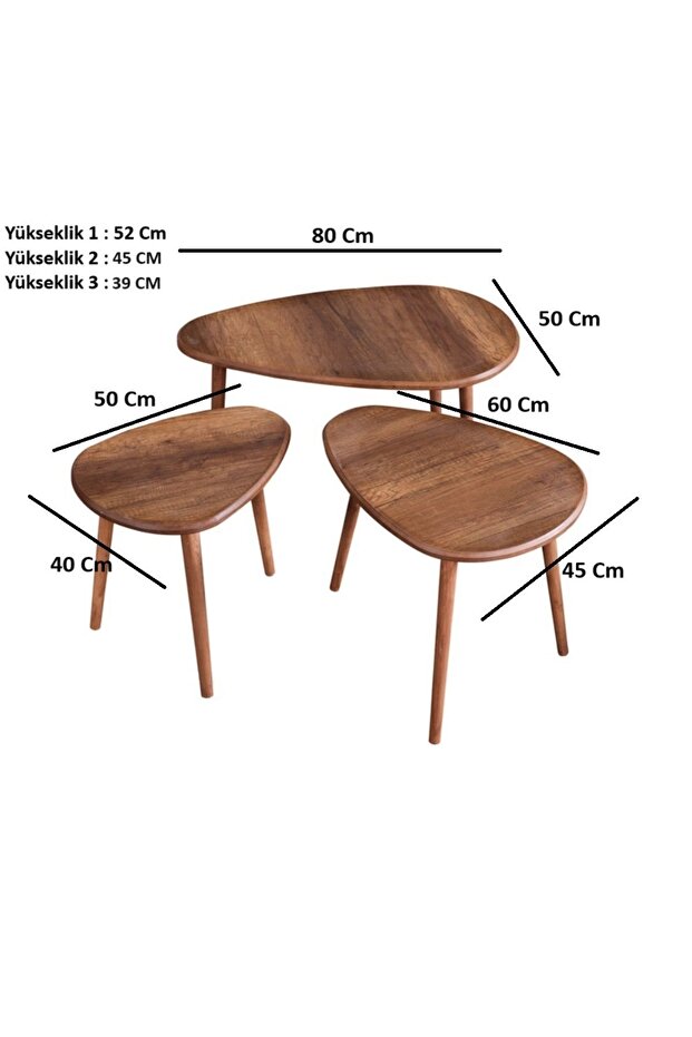 Mdf Alvin Zigon - Orta Sehpa 3'lü - 5