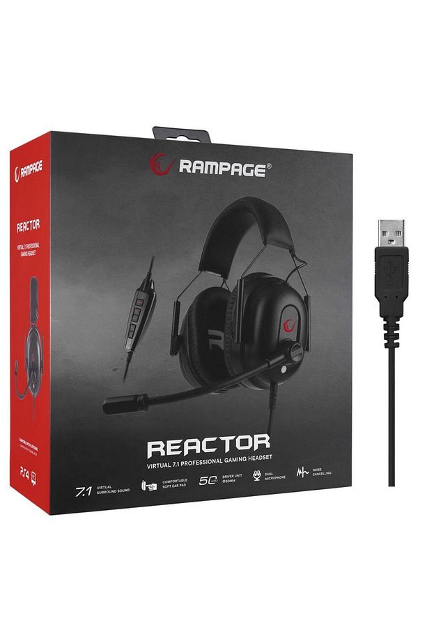 R41 Reactor Siyah 7.1 Noise Cancellation 4 Ses Efektli 2 Mikrofonlu Oyuncu Kulaklığı - 7