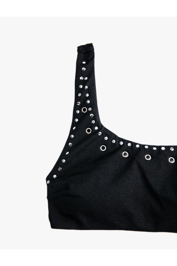 Bikini Üstü Tek Omuz Kuşgözü Detaylı - 7
