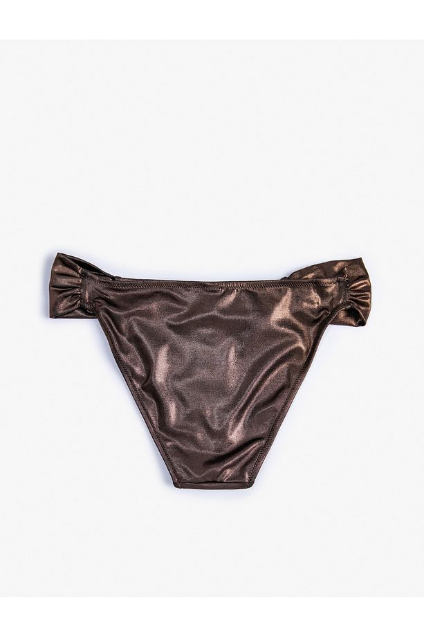 Bikini Altı Parlak Yanları Drape Detaylı Normal Bel - 7