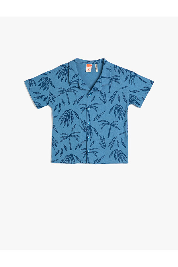 Shirt Short Sleeve Pocket Detailed Cotton