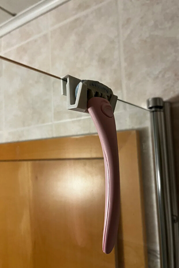 2 Pieces Permatic Holder - Adhesive Bathroom Razor/Luffa Hanger Multi-Purpose Hanger