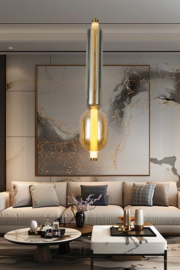 Noemi 12 Watt Tekli Gold Modern Tekli Sarkıt Avize - 1