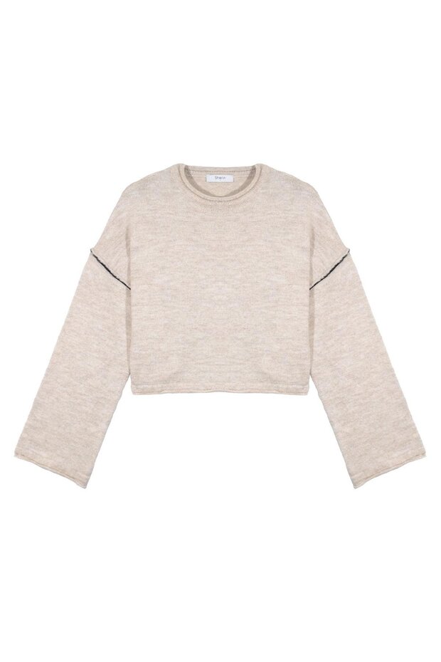 Bej Basic Triko Kazak - 6