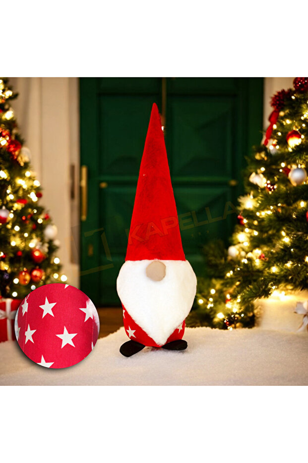 Noel Baba Kapı Stoperi Kırmızı Yıldız - 1