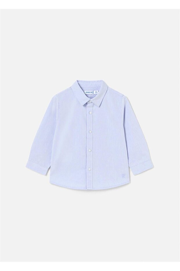 Erkek Bebek Basic Gömlek Mavi 124 - 1