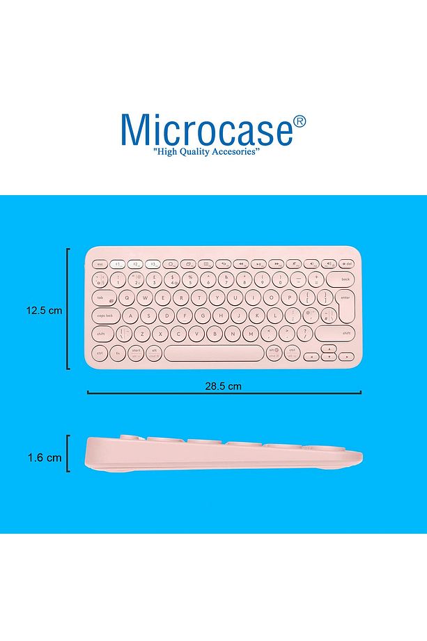 2in1 Yuvarlak Tuşlu Bluetooth Kablosuz Klavye 800-1200-1600 DPI Bluetooth Kablosuz Mouse AL4812 - 4