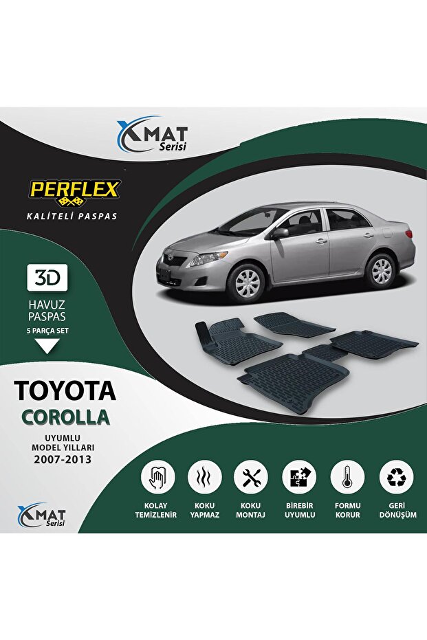 Paspas 3d Havuzlu X-mat Corolla 2007-2013 - 1