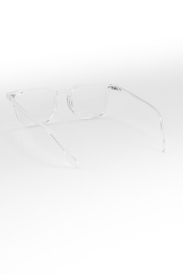 Square Transparent Blue Light Computer Screen Glasses with Filter - 1