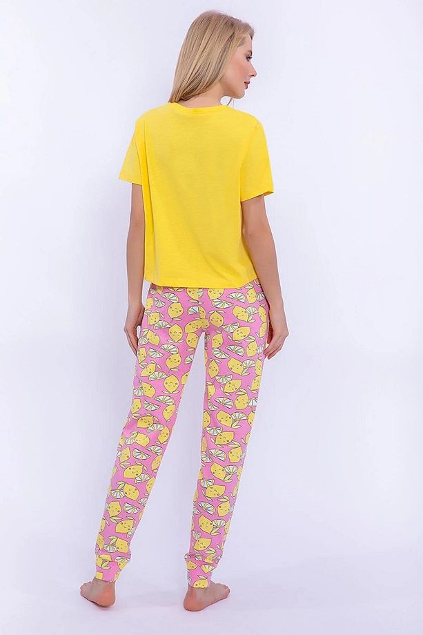 Lemons Sarı Kadın Pijama Takımı - 5