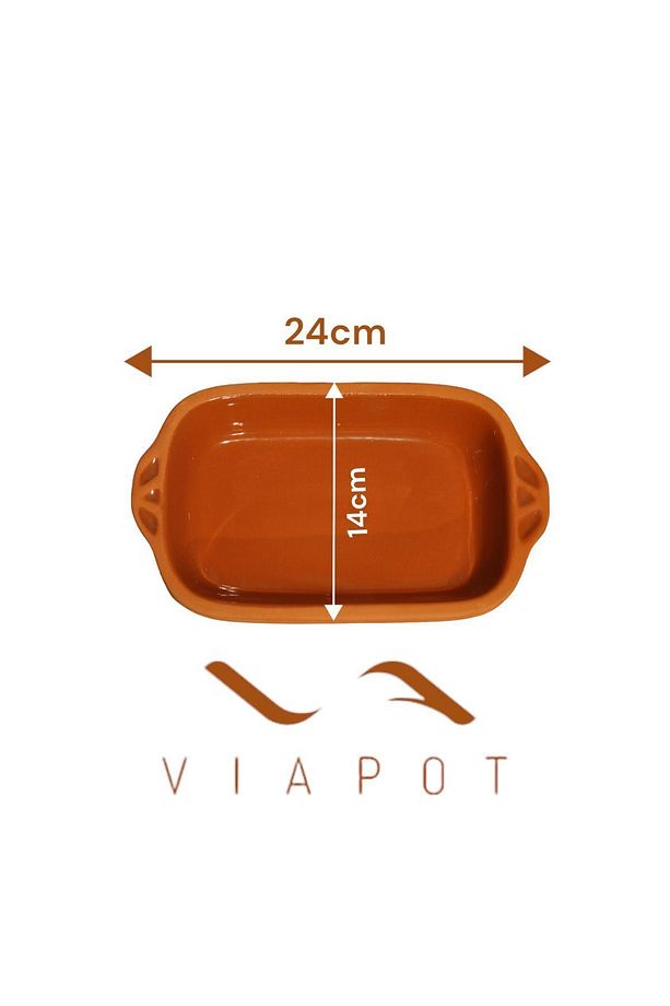 2 Adet Trakya Güveç Fırın Tepsı Içi Sırlı Çömlek 24x14x4cm 540ml - 3