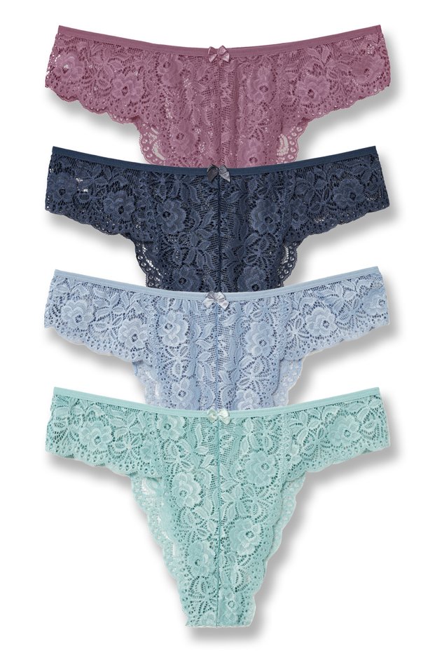 4'Lü Lace High Waist Large Size Brazil Women's Panties
