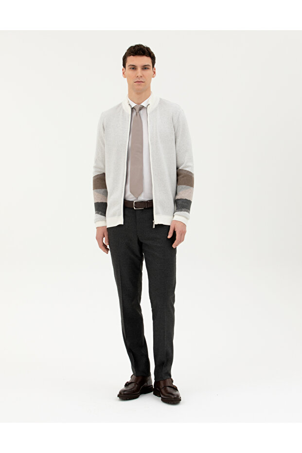 Anthracite Slim Fit Fabric Trousers 50293433-Vr006